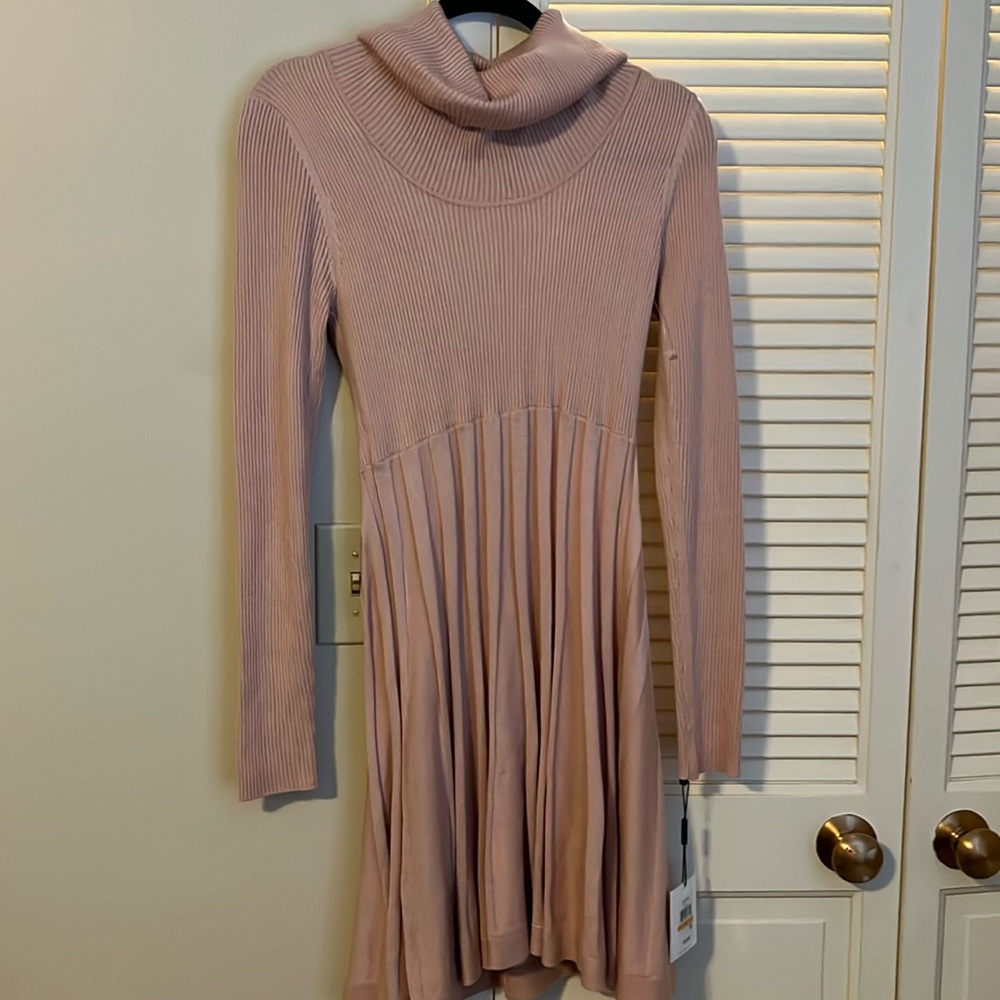 Calvin Klein pink/mauve sweater dress size S brand new